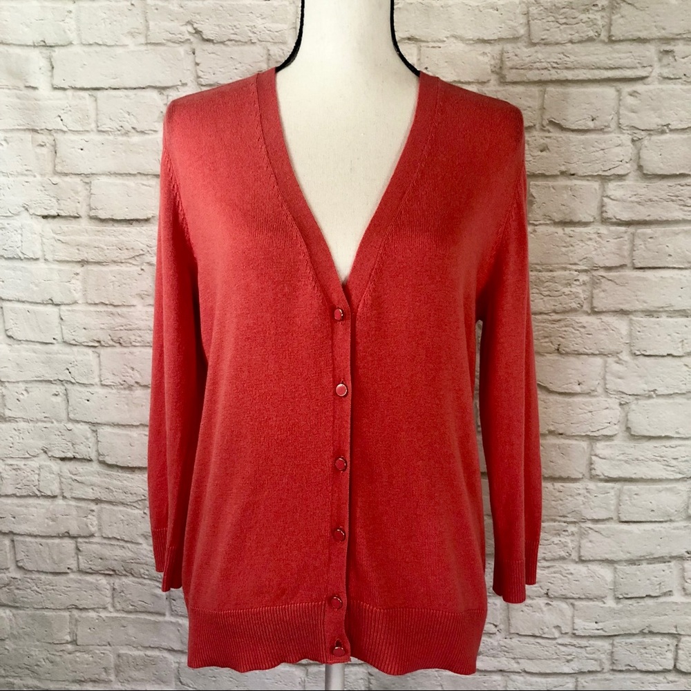 New York & Company Cardigan - Coral - NEW